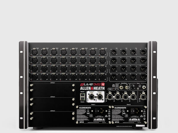32 MIC LINE/ 16 LINEOUT, 16 FX ENGINES, 128 X 64 CORE @ 96KHZ, VARIABLE BIT DEPTH, 24 DCA'S, 2 X DX